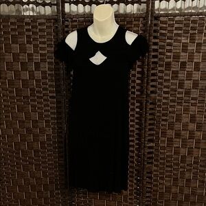 Francesca's Alya Collection Black Cut-Out Mini Dress